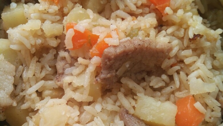 三丁瘦肉焖米