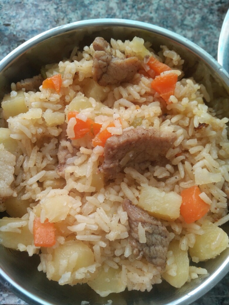 三丁瘦肉焖米