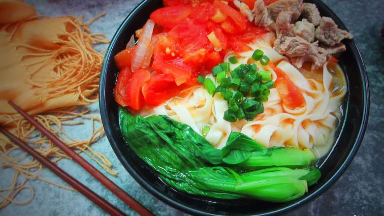 番茄牛肉面,既能吃肉肉又可以减肥,还有营养