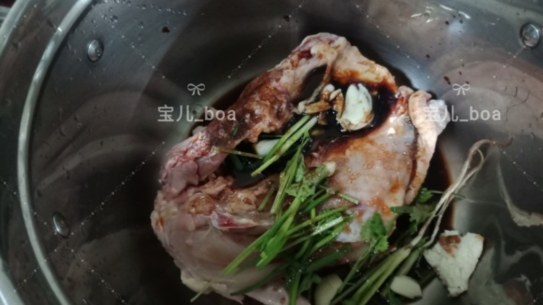 酱油鸡,把所有的食材都倒入锅里,用炒锅或者汤锅都可以的