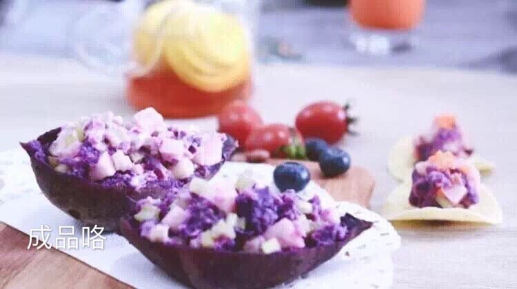 紫薯沙拉,步骤都在图片中，大家可以浏览一下。
