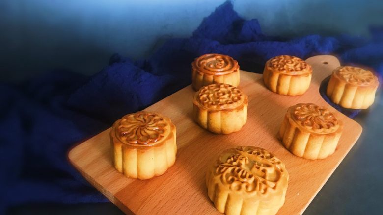 低油低糖黑芝麻豆沙~广式月饼,密封回油