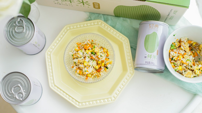 12个月以上辅食 玉米肉末炒蛋饭,完成