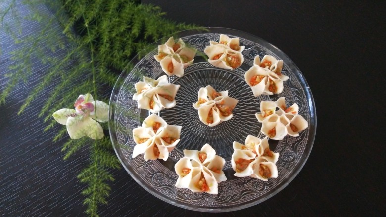 新文美食 莲花蒸饺,成品图