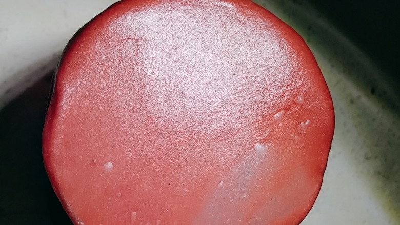 双色豆沙酥(玉米油版),揉出膜。