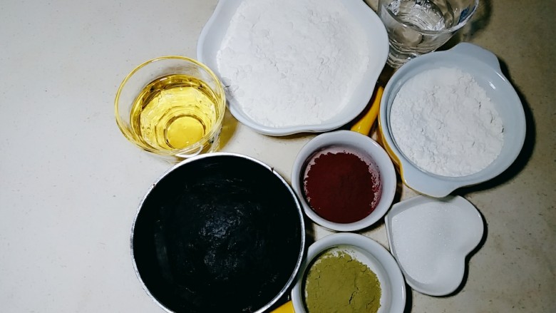 双色豆沙酥(玉米油版),准备