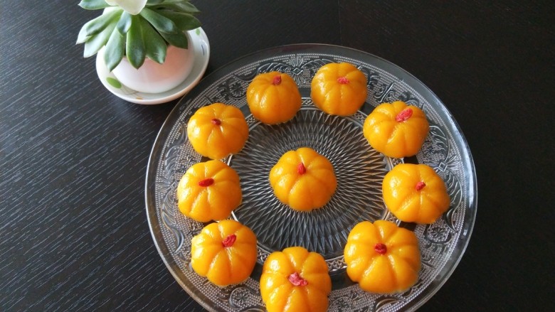 新文美食 南瓜糯米糕,成品图