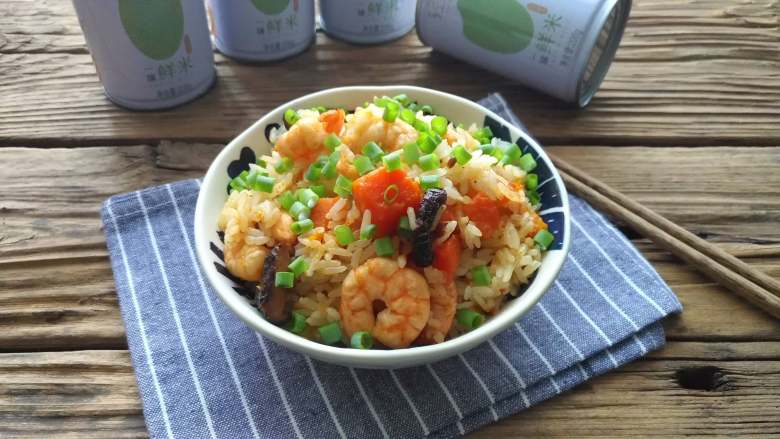 南瓜虾仁焖饭