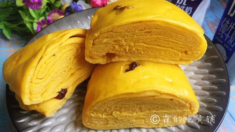 十味 南瓜千层蒸糕,蒸锅里水烧开,中大火,20分钟