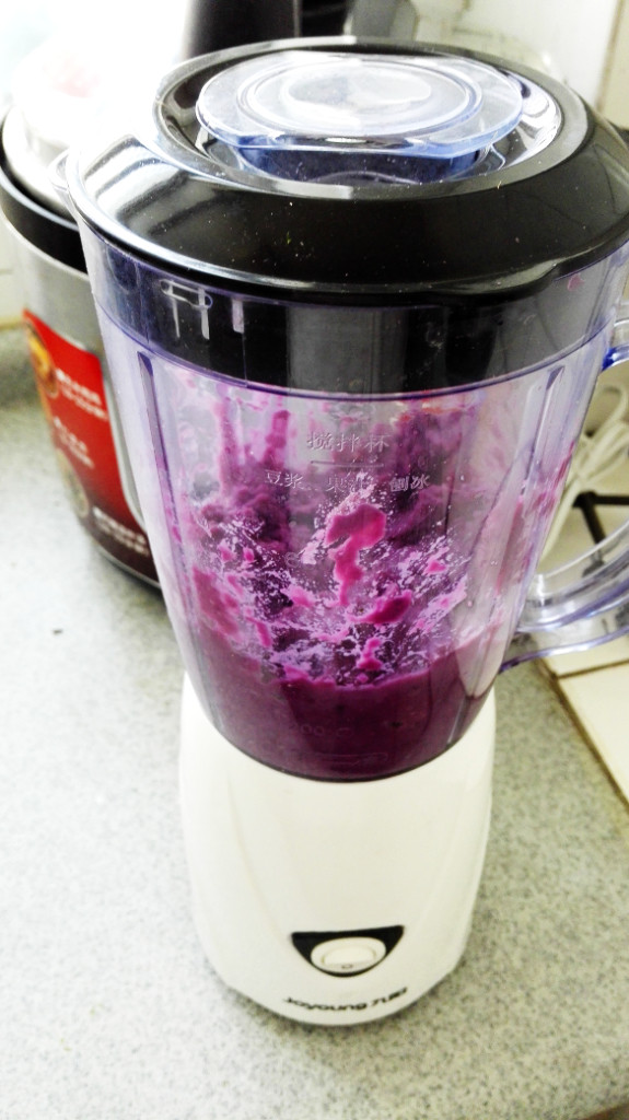 紫薯枸杞发糕（高压锅版）,打成糊