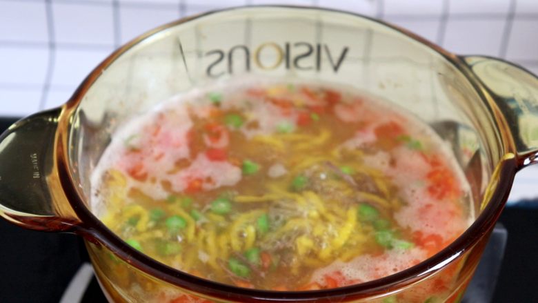 牛肉南瓜面线,中火煮2min,出锅