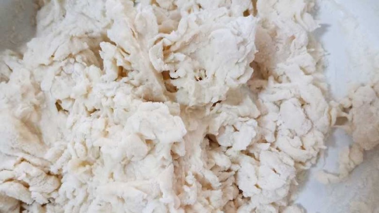 十味  葱油饼,和成这种絮状