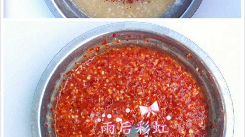 十味 辣白菜,辣椒面倒进去搅拌均匀
