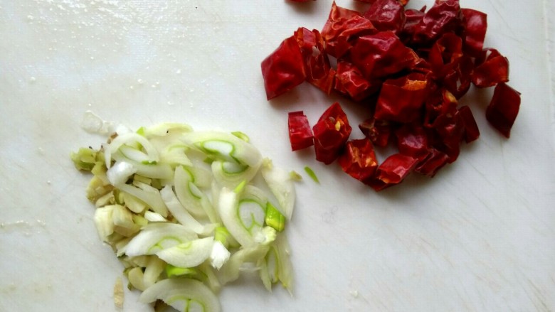 家常水煮肉片,<a style='color:red;display:inline-block;' href='/shicai/ 3250'>葱</a><a style='color:red;display:inline-block;' href='/shicai/ 37'>姜</a>蒜切碎，<a style='color:red;display:inline-block;' href='/shicai/ 86464'>干红辣椒</a>切成小段