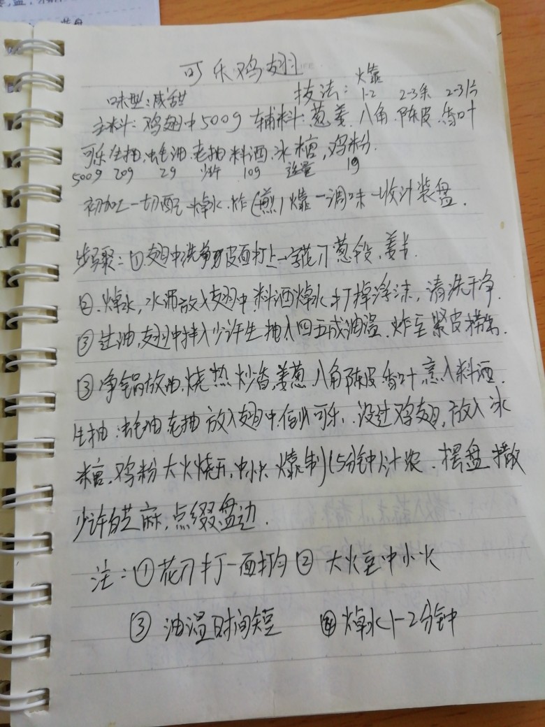 可乐鸡翅
