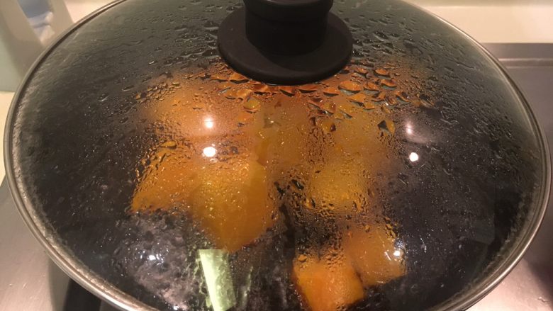日式酱南瓜,注意火候,中小火大概10分钟