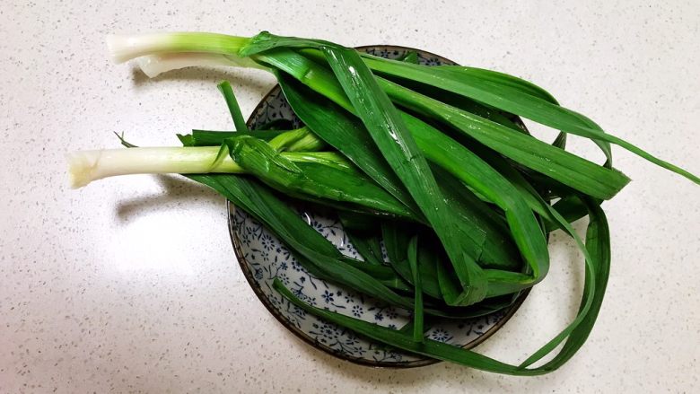 10分钟快手菜  香蒜炒豆干,香葱清洗干净