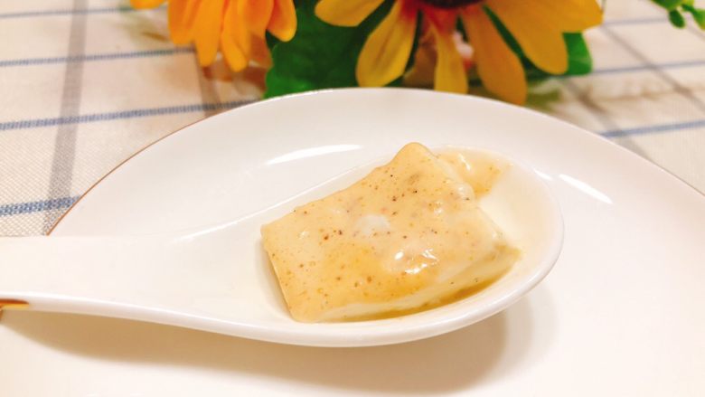3分钟料理:日式沙拉豆腐,成品图。
