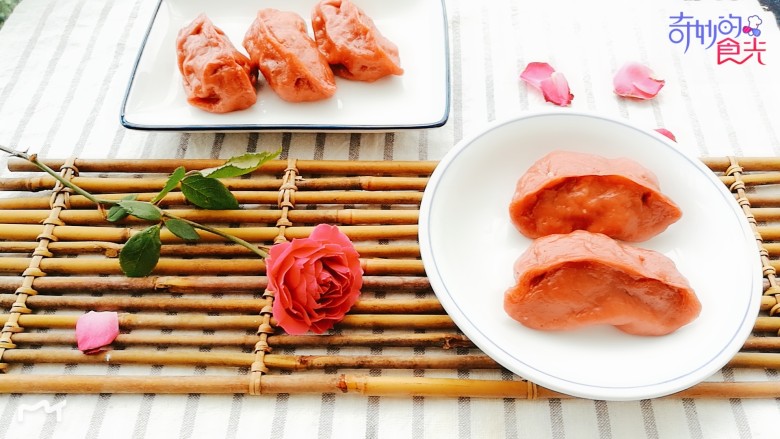 浪漫红粉蒸饺,美味,美颜