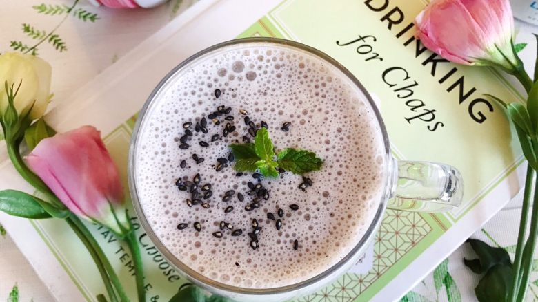 黑芝麻山药巧克力牛奶羹