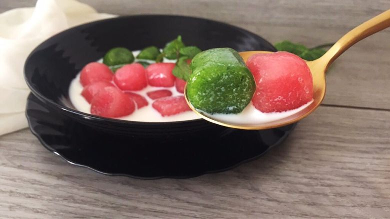 双色果蔬芋圆,成品图!