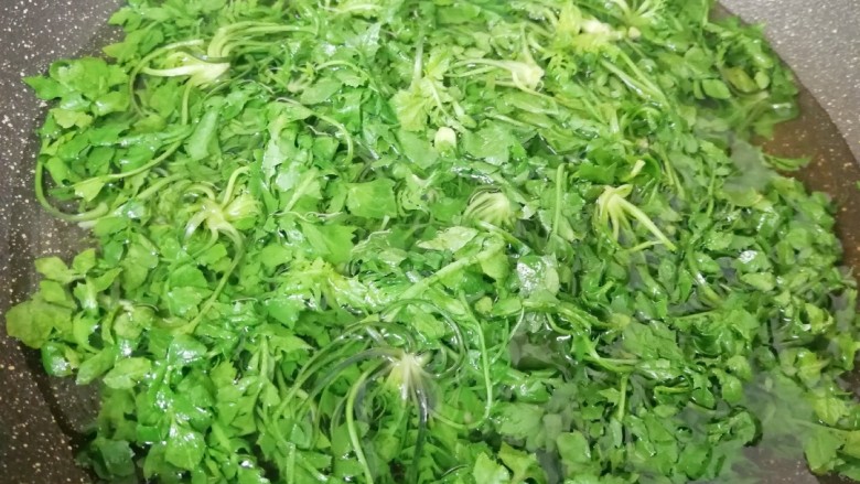 荠菜豆腐羹,锅内放水烧开,放一点盐和食用油,下入荠菜焯水,焯好的荠菜捞出晾凉备用。