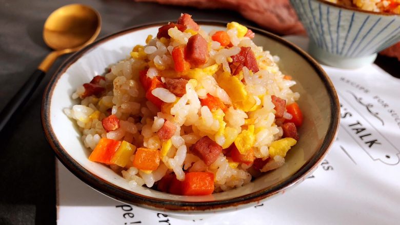 黑椒火腿炒饭,成品