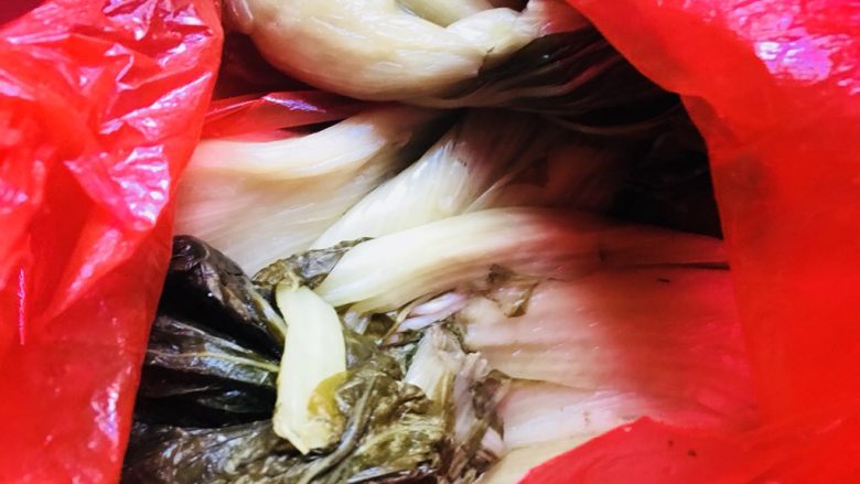 炝爆水腌菜,食材准备