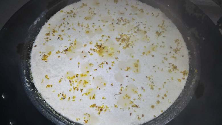 桂花糕,关火立即出锅,趁热享用