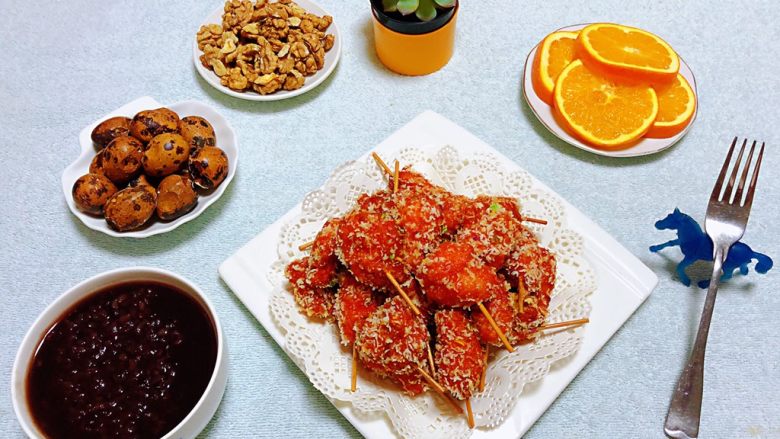 酥炸牙签鸡腿肉,美味早餐是开启幸福生活的动力噢