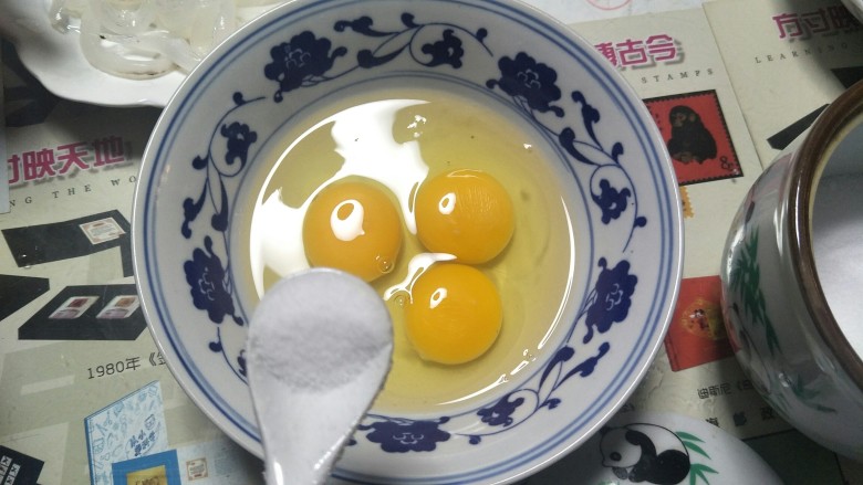 太湖三白———米肠鱼跑蛋,鸡蛋三个+一勺盐