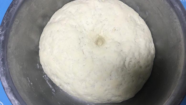 黑芝麻核桃红糖饼,面团发酵好至两倍左右,按压不回缩即可发酵好。