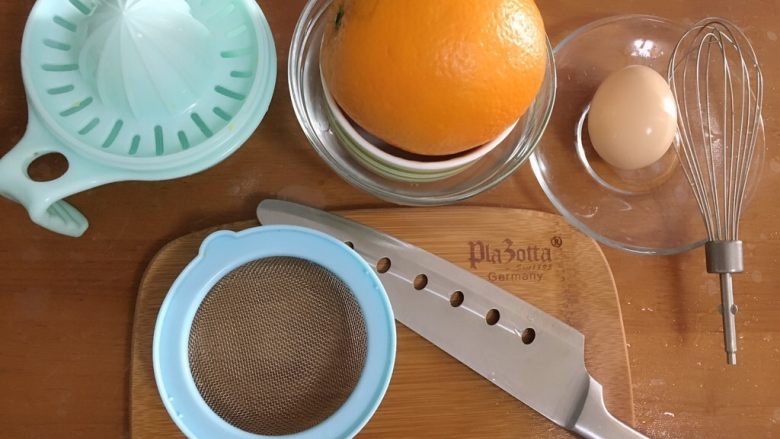 橙子蒸蛋,准备食材 工具