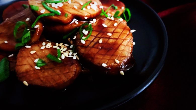 蚝油杏鲍菇,春节家宴必备,成品。