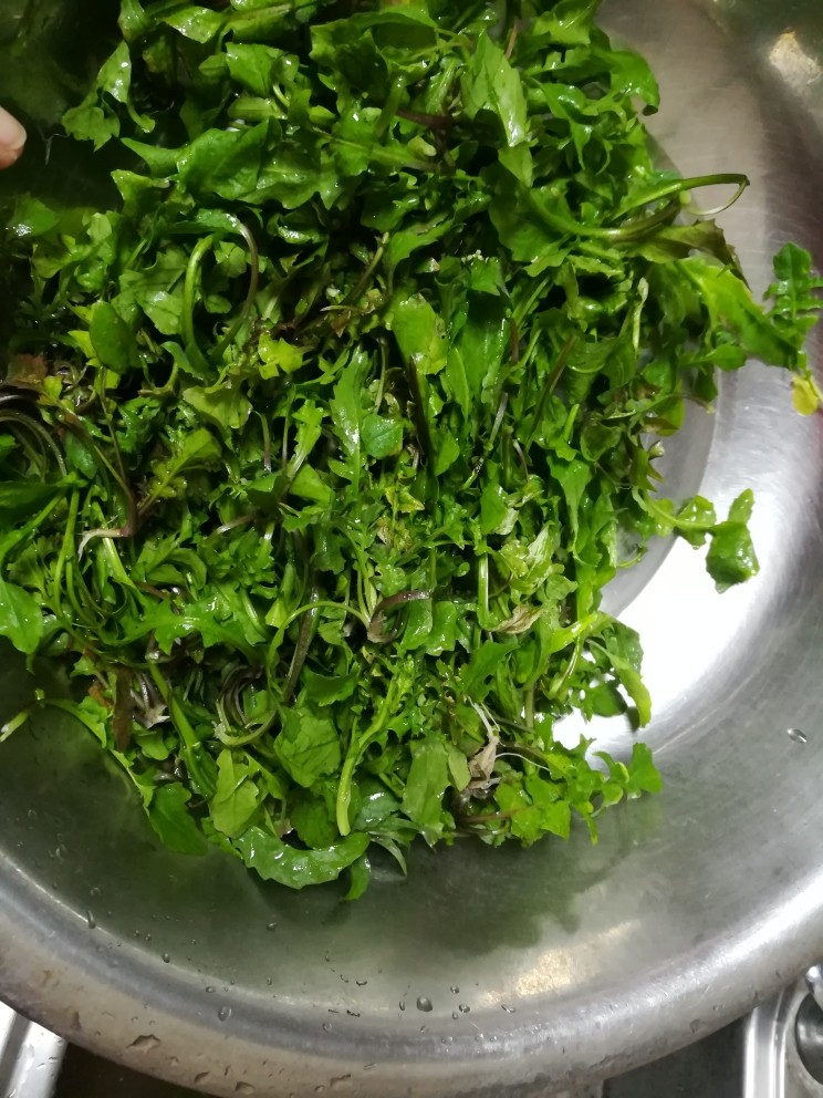 这碗粥山海结合,促进消化降血压,还可防癌呢,荠菜淘洗干净