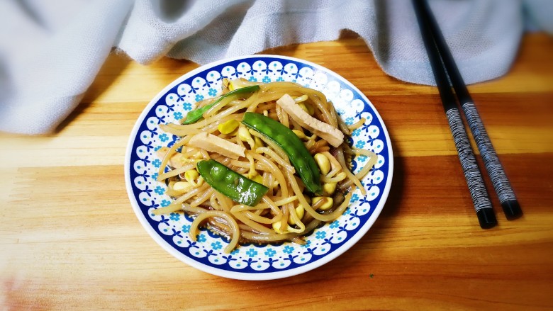 荷兰豆香干豆芽