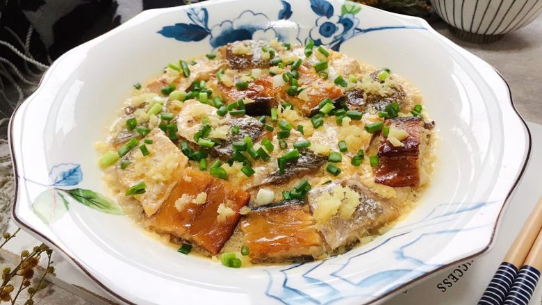 #年年有余#肉糜炖蛋蒸鱼干,成品会有少许汤汁,用来拌饭是极好的,不要倒掉哦