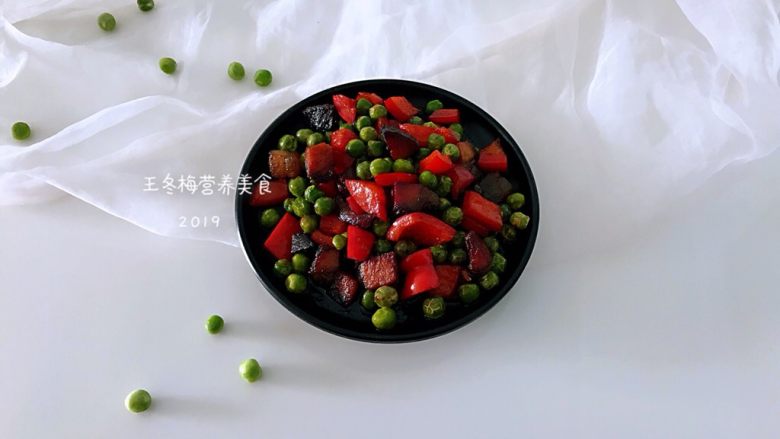 小炒腊肉丁,成品。