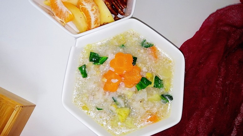 胡萝卜瘦肉粥（快手）