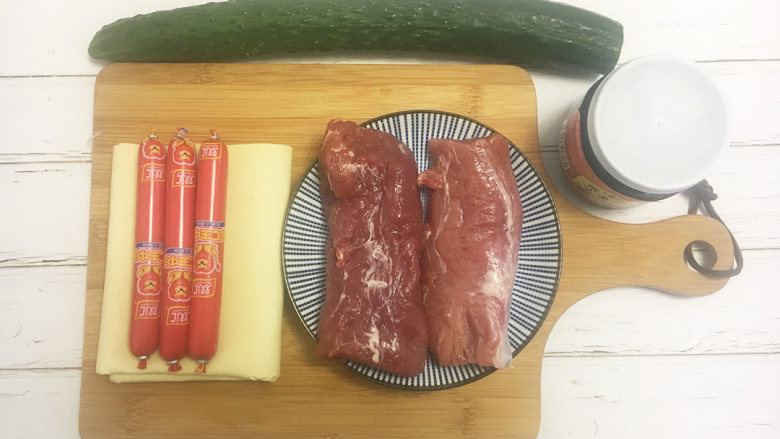 京酱肉丝,准备好材料,开始动手