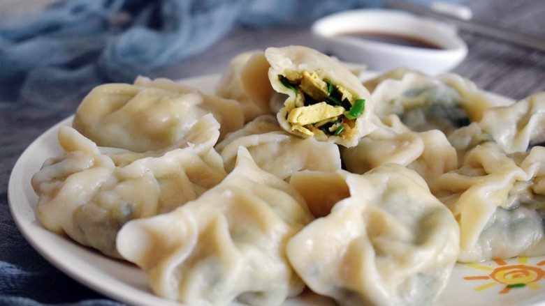 海米韭菜鸡蛋水饺,开吃喽~