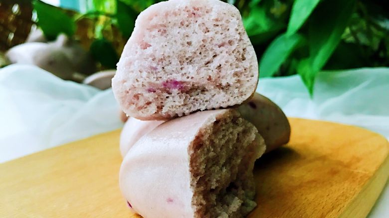 紫薯馒头，柔软超弹,特别柔软，超弹。