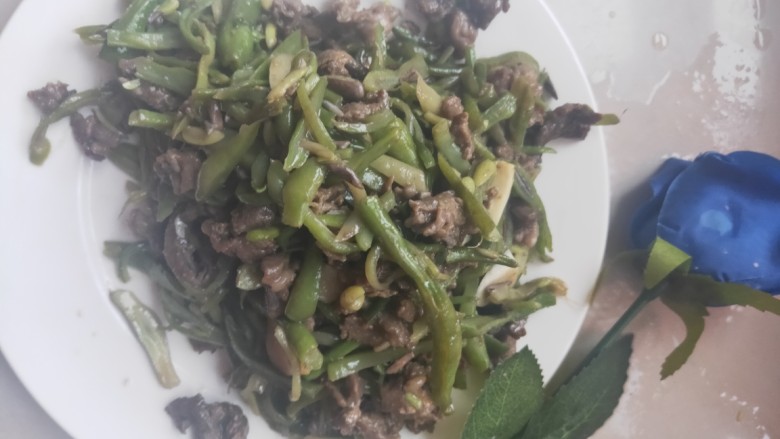 芸豆的新炒法～超级简单下饭的芸豆炒牛肉丝,简单好吃的芸豆炒牛肉丝就做好了
