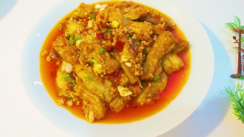 鱼香茄子 新文美食,成品图