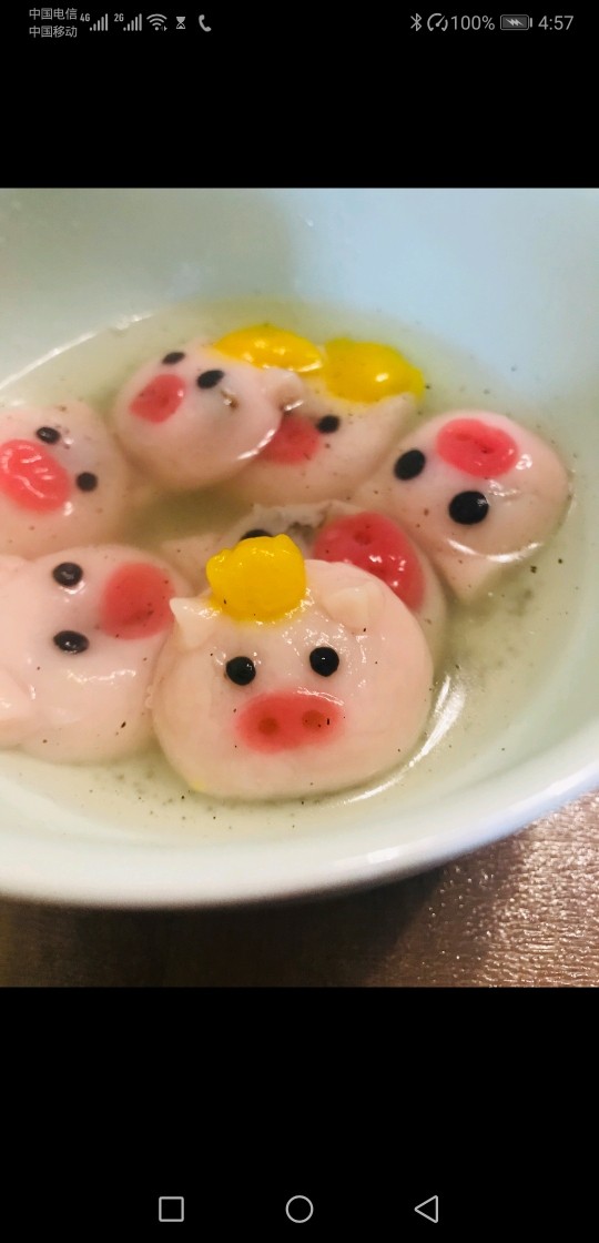 卡通汤圆透明不开裂,关于汤圆内陷亲们自行下厨房去找很多内陷配方,可以包内陷也可以不用包~