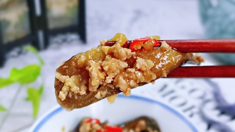 快手家常菜~蒜蓉肉糜茄子,我要开动了~