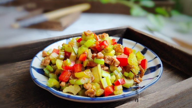 肉末芹菜,敏茹意作品~肉末芹菜