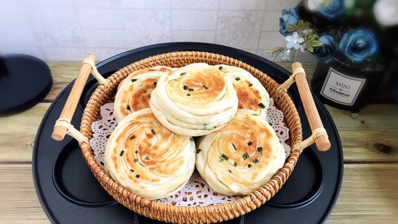 发面葱油饼,葱花饼完成！