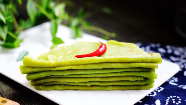 美味韭菜饼,颜色很美腻吧?