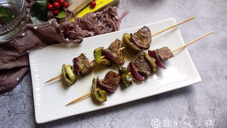 烤牛肉串,完成。